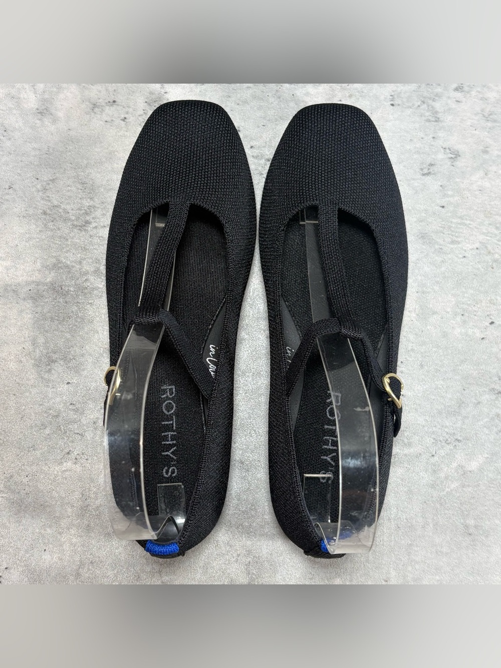 NEW Rothy's The T-Strap Mary Jane Knit Flats Shoes Womens Size 6.5 Black - Picture 5 of 10